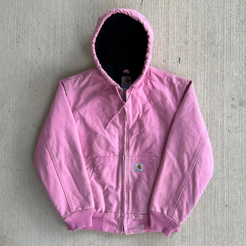 Carhartt WOMENS WJ130 PKR pink hooded work wear jacket